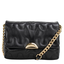 Bolsa Tiracolo de Couro Mini Liza - Preto