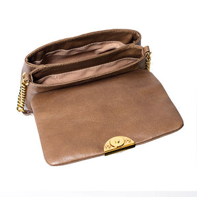 Bolsa de Couro Tiracolo Bag Mini Luma - Confort Sand