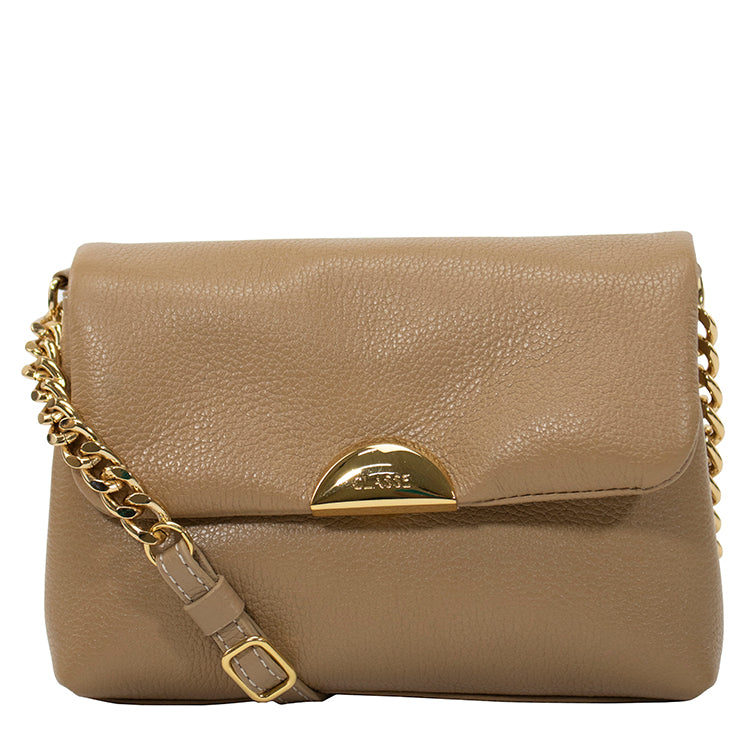 Bolsa de Couro Tiracolo Bag Mini Luma - Camel