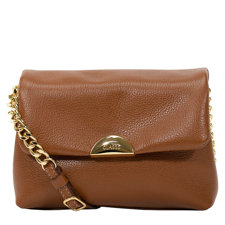 Bolsa de Couro Tiracolo Bag Luma - Nocciola