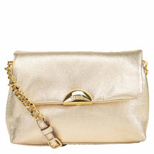 Bolsa de Couro Tiracolo Bag Luma - Ouro