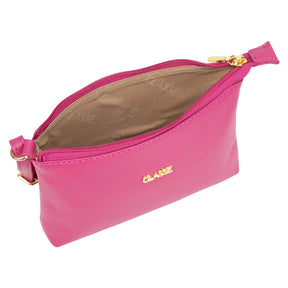 Bolsa de Couro Crossbody Mini Lili - Magenta