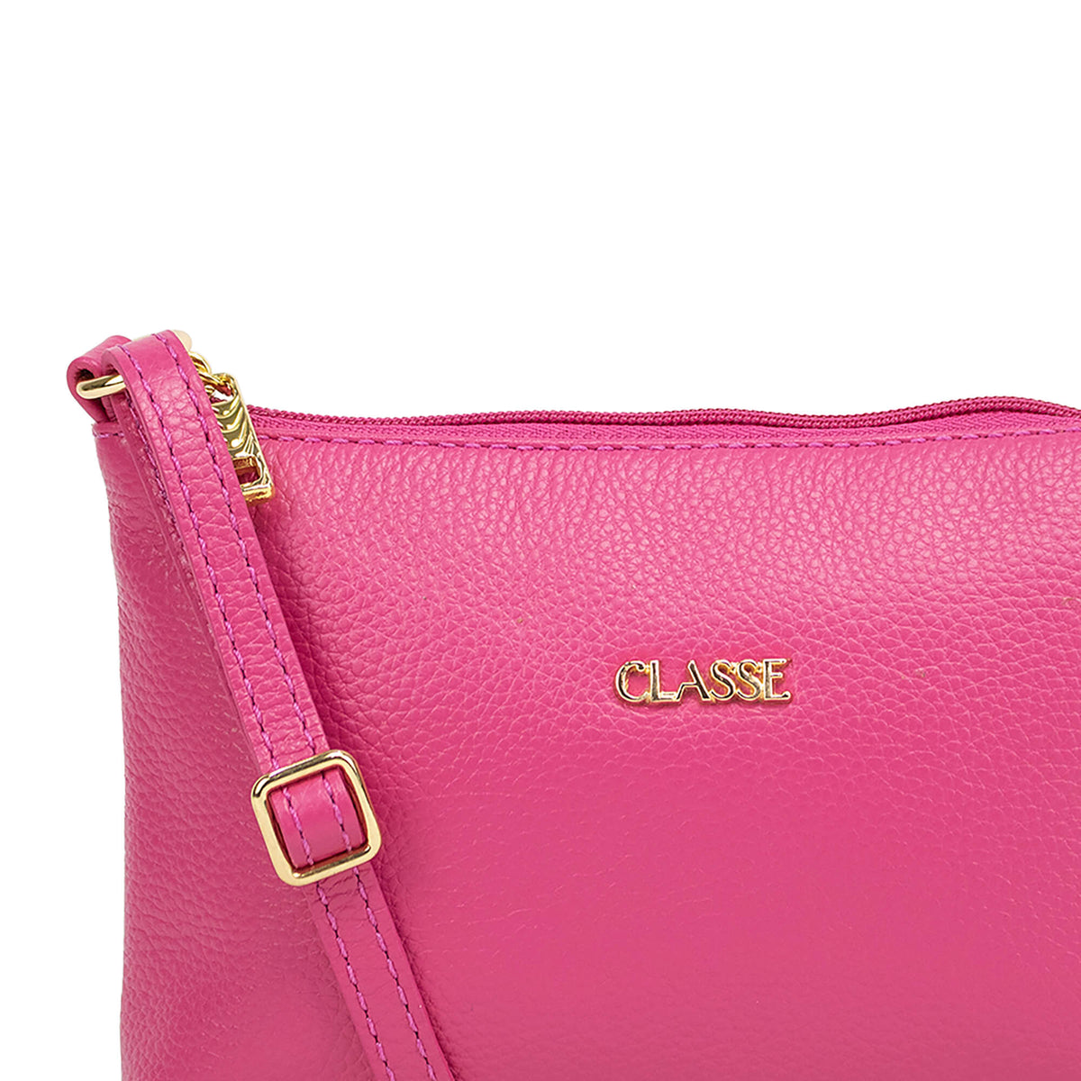 Bolsa de Couro Crossbody Mini Lili - Magenta