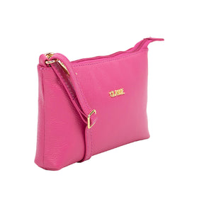 Bolsa de Couro Crossbody Mini Lili - Magenta