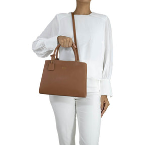 Bolsa de Couro Tote Livi - Noc/Nocciola