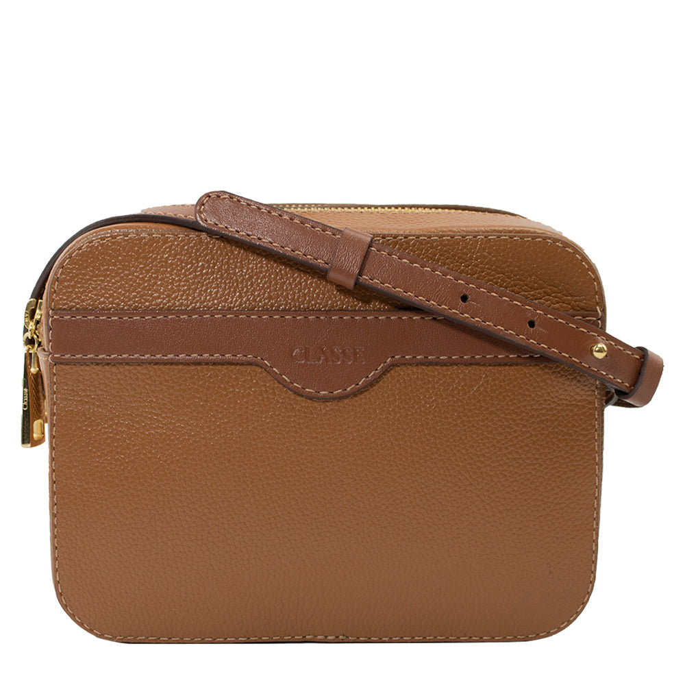 Bolsa Camera Bag de Couro Marrom Lizzi