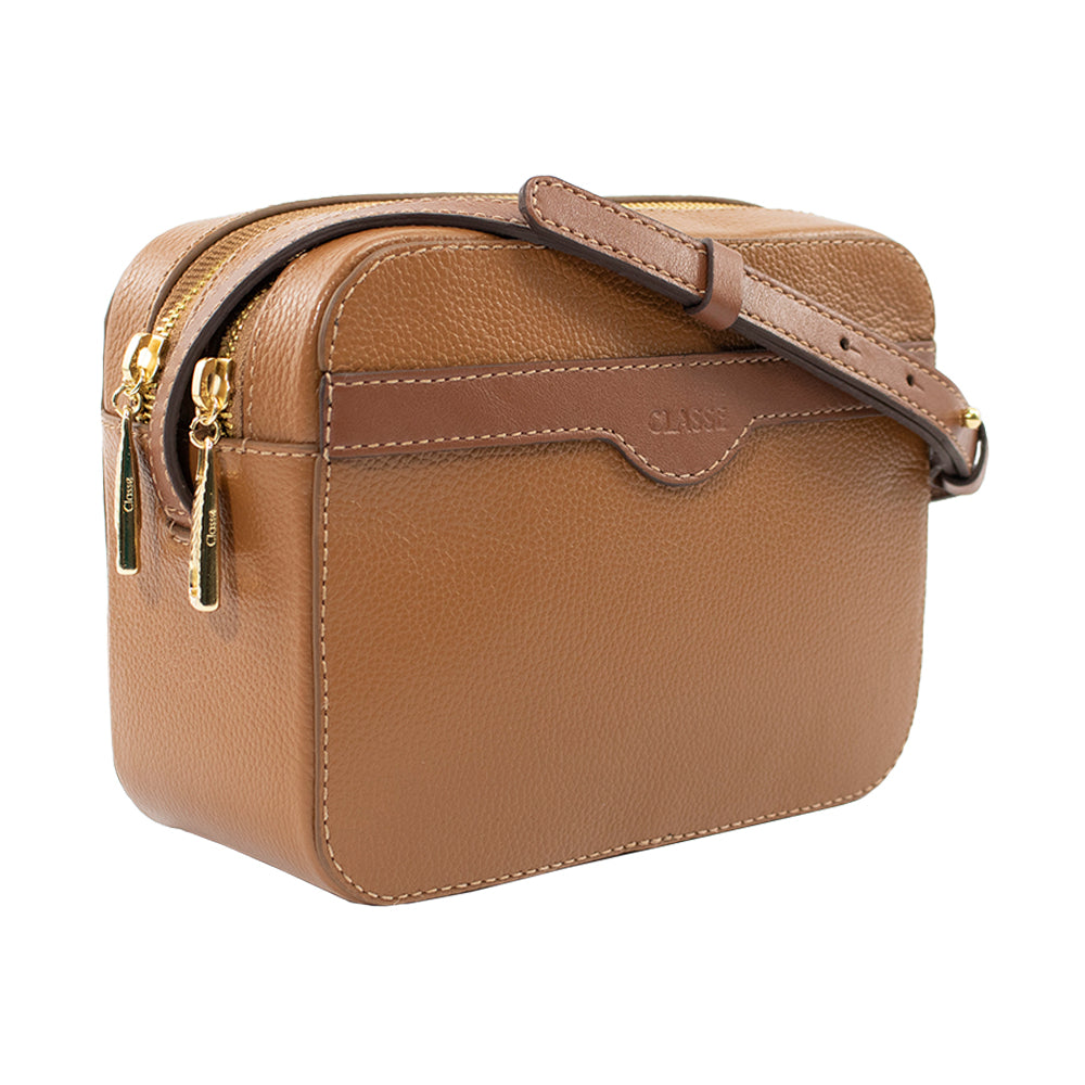 Bolsa Camera Bag de Couro Marrom Lizzi