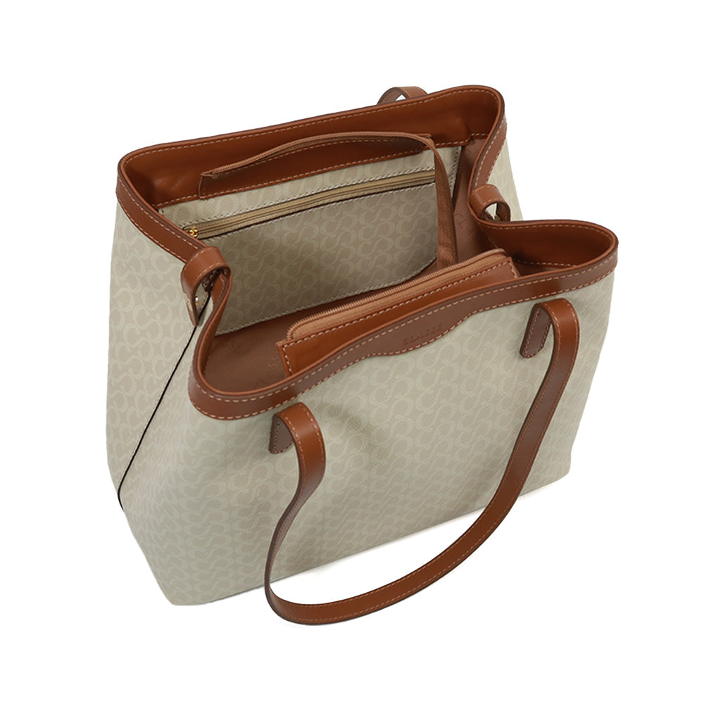 Bolsa Shopping Bag Canvas Creme Olívia