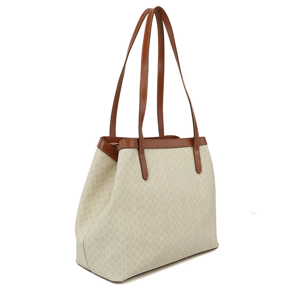 Bolsa Shopping Bag Canvas Creme Olívia