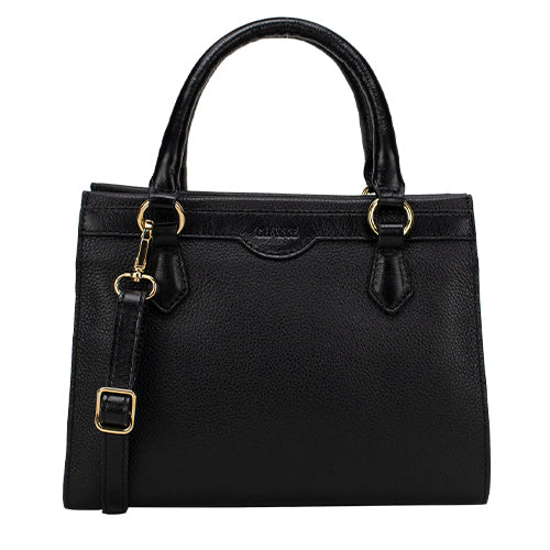 Bolsa Classe Shopping Preta de Couro Carol - Main Image