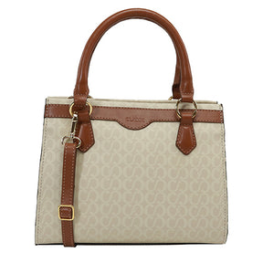 Bolsa Tote de Couro Mariana - Creme/Nocciola