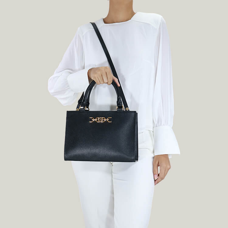 Bolsa de Couro Tote Sienna - Preto