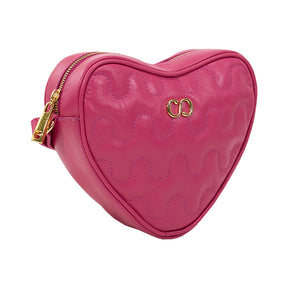 Bolsa Crossbody de Couro Love Lala - Magenta