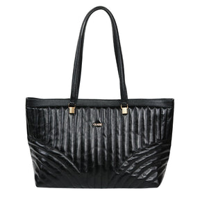 Bolsa de Couro Shopping Bag Eva - Preto