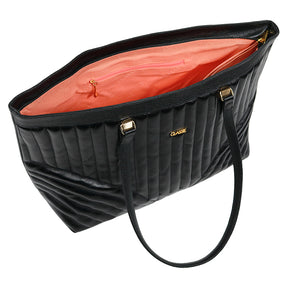 Bolsa de Couro Shopping Bag Eva - Preto