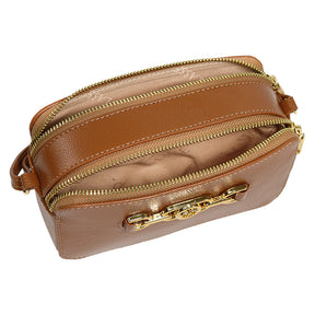 Bolsa Camera Bag de Couro Sienna - Nocciola