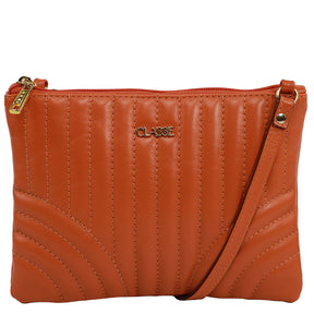 Bolsa de Couro Crossbody Eva - Metal Dourado