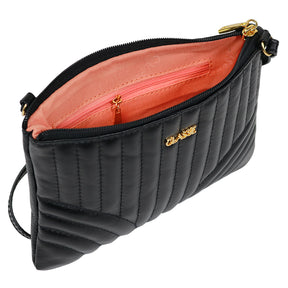Bolsa de Couro Crossbody Eva - Metal Dourado
