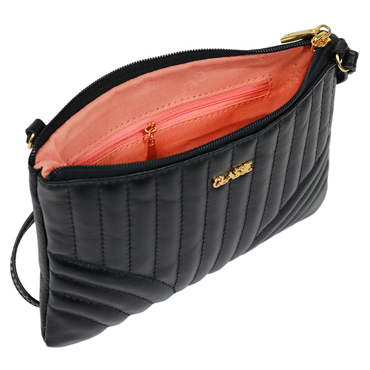 Bolsa de Couro Crossbody Eva - Metal Dourado