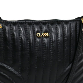 Bolsa de Couro Crossbody Eva - Metal Dourado