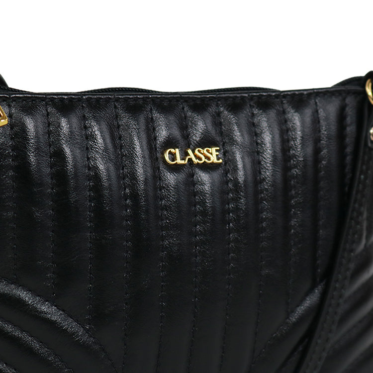 Bolsa de Couro Crossbody Eva - Metal Dourado