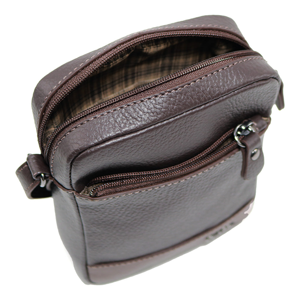 Sholder Bag Masculina de Couro