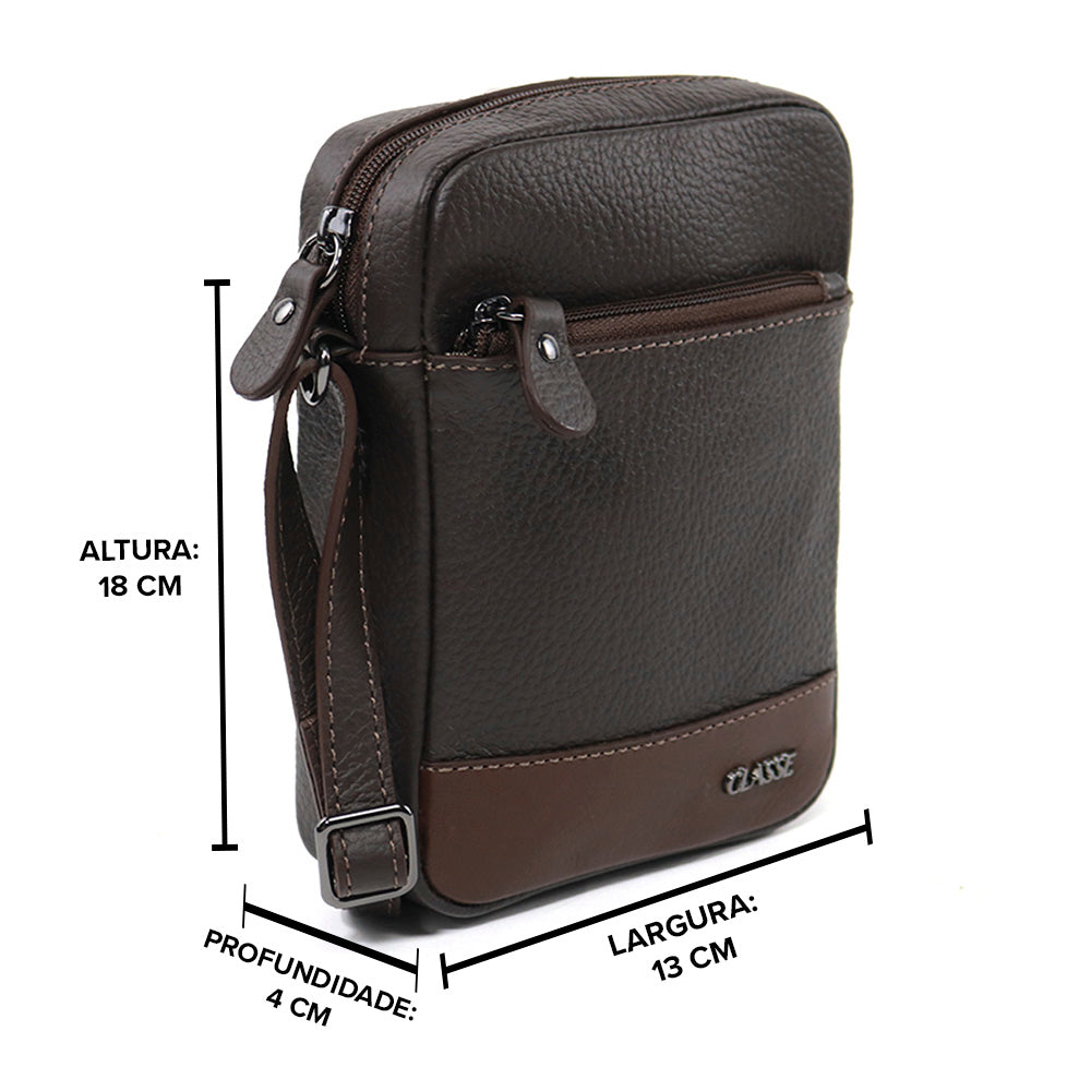 Sholder Bag Masculina de Couro