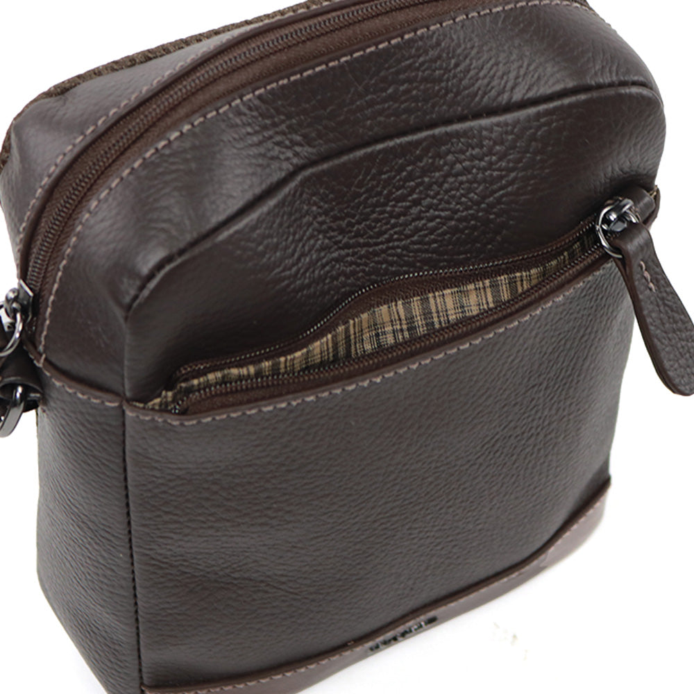 Sholder Bag Masculina de Couro