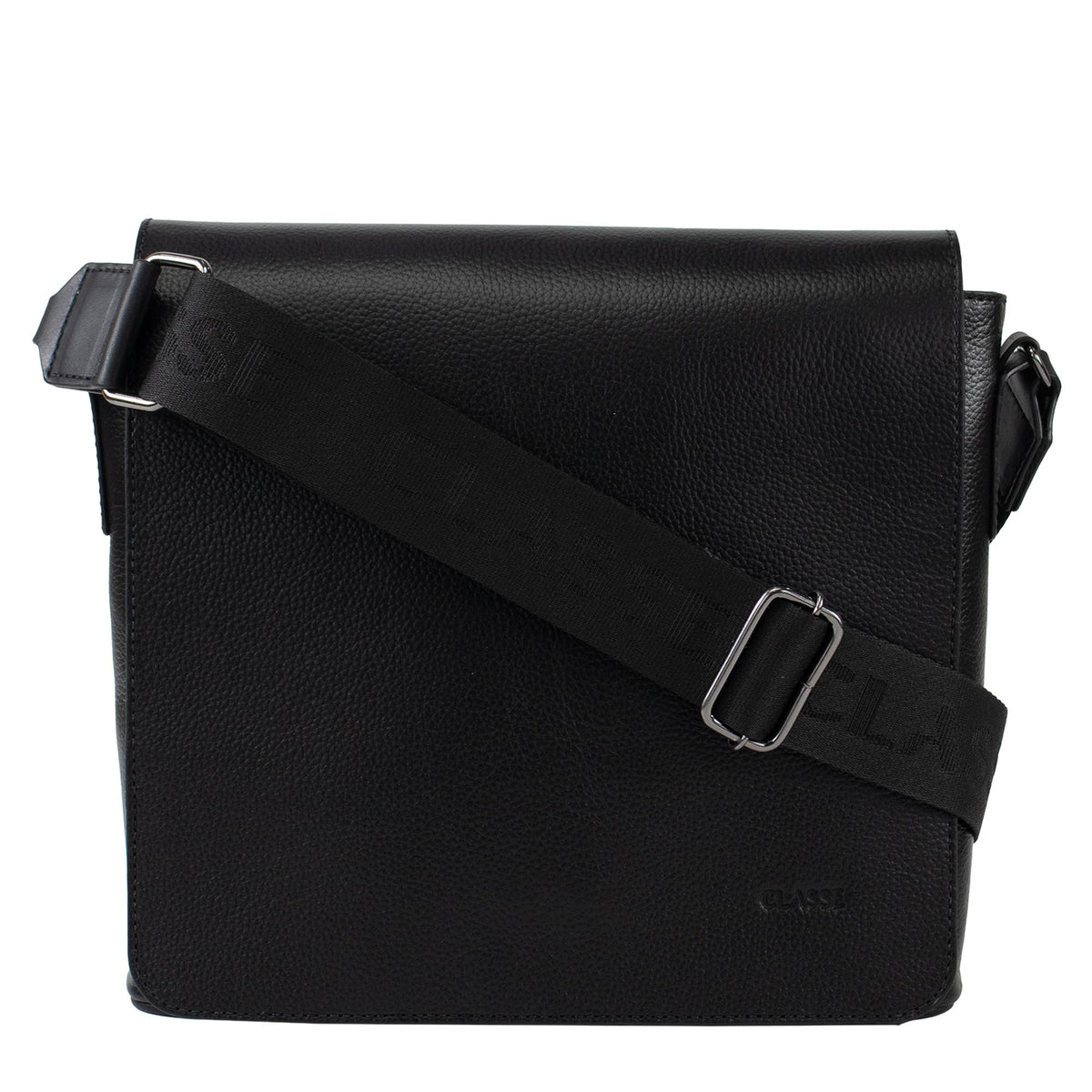 Tiracolo Masculina de Couro Fenix - Floater Calvin Preto