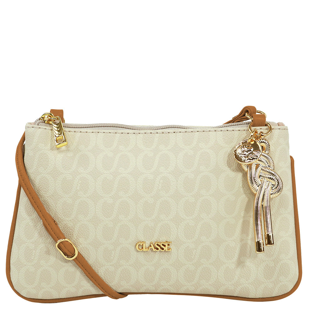 Bolsa Crossbody Canvas - Creme/Creme