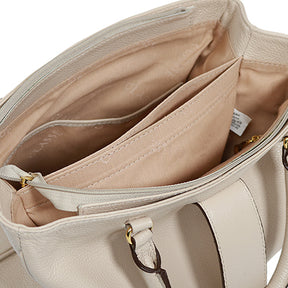 Bolsa de Couro Tote BELLE - Creme