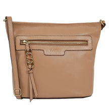 Bolsa de Couro Crossbody PEGGY - Tan