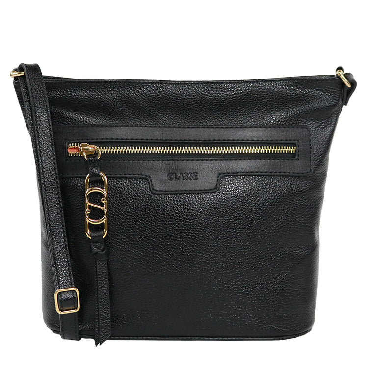 Bolsa de Couro Crossbody PEGGY - Preto