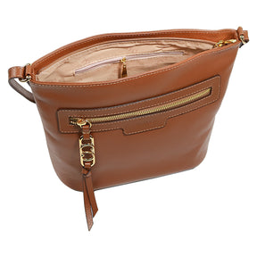 Bolsa de Couro Crossbody PEGGY - Nocciola