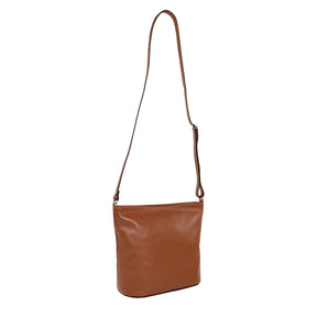 Bolsa de Couro Crossbody PEGGY - Nocciola