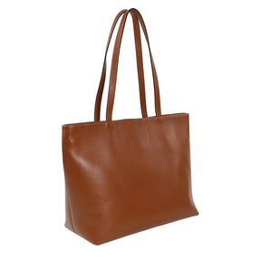 Bolsa de Couro Shopping Bag PEGGY - Nocciola