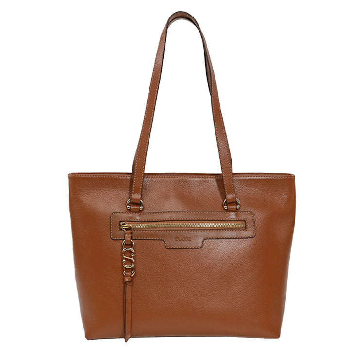 Bolsa de Couro Shopping Bag PEGGY - Nocciola