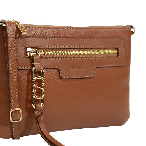 Bolsa de Couro Crossbody PEGGY - Nocciola