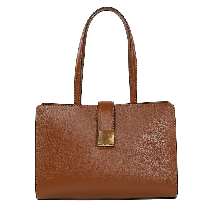 Bolsa Shopping Bag de Couro BELLE -  Nocciola