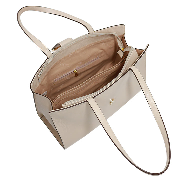 Bolsa Shopping Bag de Couro BELLE -  Creme