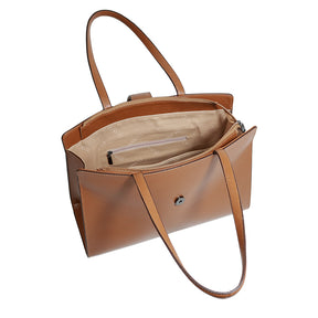Bolsa Shopping Bag de Couro BELLE - Nocciola