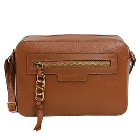 Bolsa de Couro Camera Bag PEGGY - Nocciola