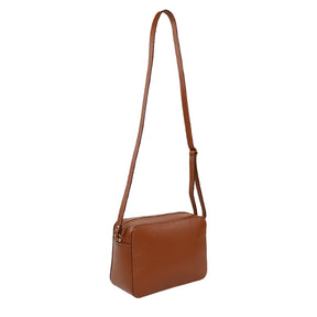 Bolsa de Couro Camera Bag PEGGY - Nocciola