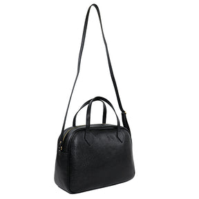 Combo: 01 Bolsa de Couro Camera Bag Malu - Preto + Carteira Exclusiva