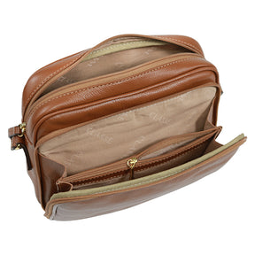 Bolsa de Couro Camera Bag Mary - Nocciola