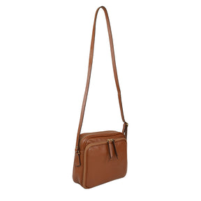 Bolsa de Couro Camera Bag Mary - Nocciola