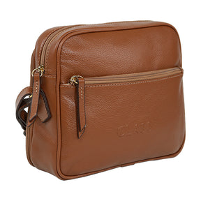 Bolsa de Couro Camera Bag Mary - Nocciola