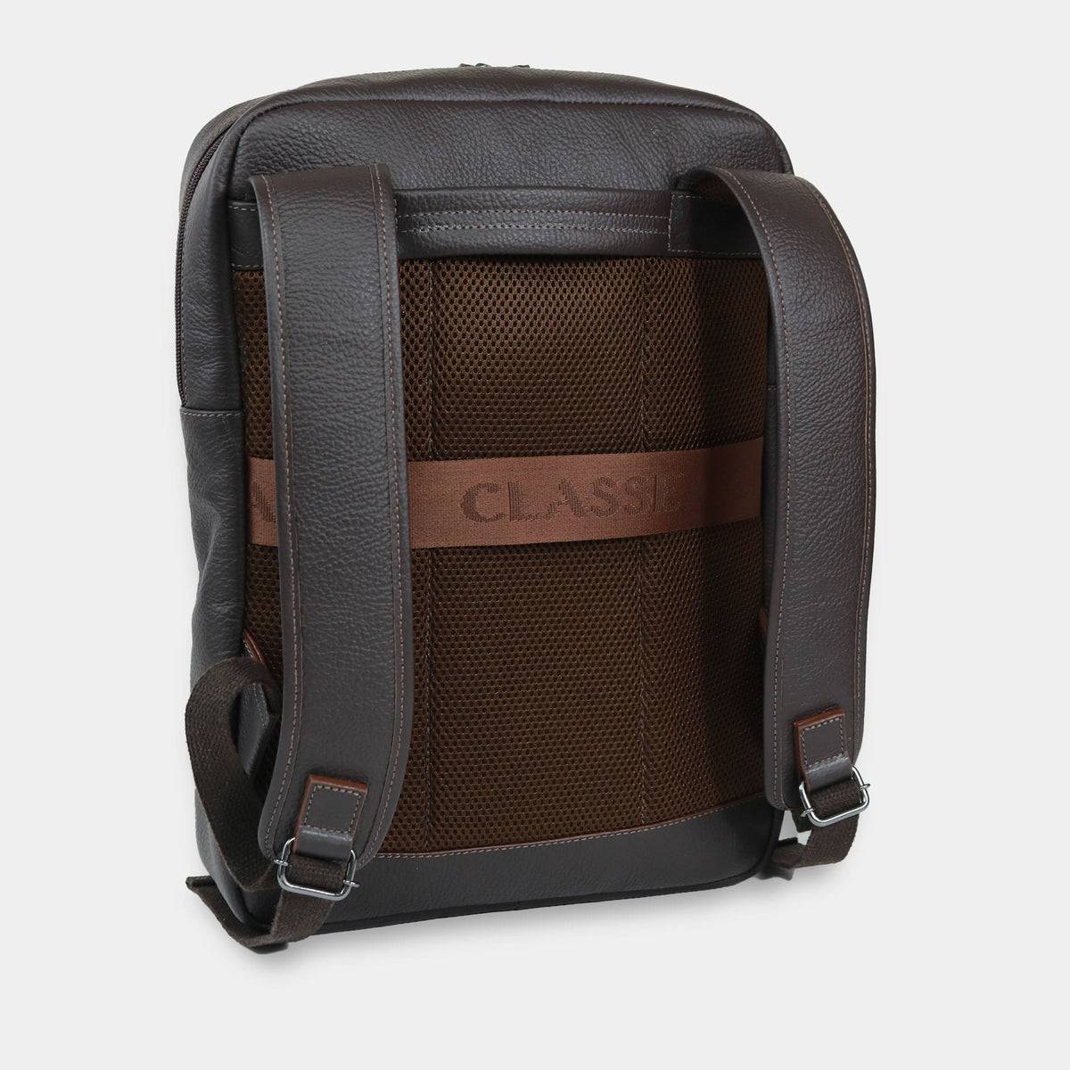 Mochila De Couro Masculina Media Office  - Confort Sand