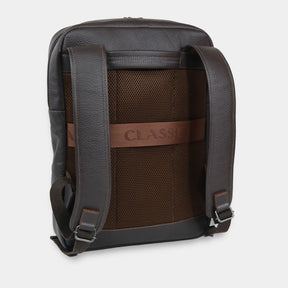 Mochila De Couro Masculina Media Office  - Confort Sand