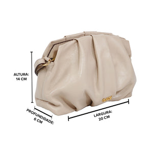 Bolsa de Couro Croosbody TINA - Creme